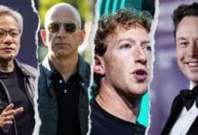 Jensen Huang, Jeff Bezos, Mark Zuckerberg y Elon Musk